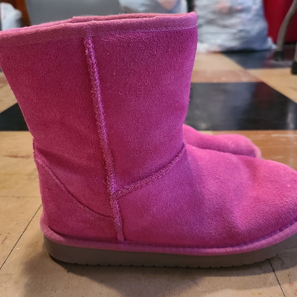 Koolaburra by UGG Pinke suede leather winter boots youth girls size 4 - Picture 8 of 12